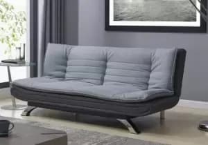 Michigan Fabric Sofa Bed Duo Contrast Fabric With Chrome Legs