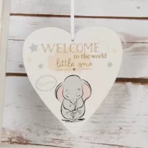 Disney Magical Beginnings Heart Plaque- Welcome to the World