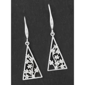 Botanical Silver Plated Modern Agapanthus Earrings