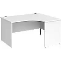 Dams International Left Hand Ergonomic Desk MP14ERWH 1,400 x 1,200 x 725 mm