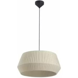 Nordlux Dicte 53cm Cylindrical Pendant Ceiling Light Beige, E27