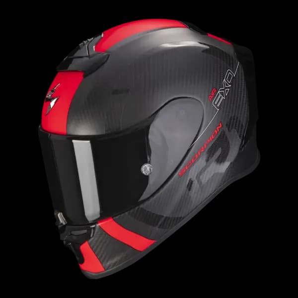 Scorpion Exo-R1 Evo Carbon Air Mg Matt Black-Red Full Face Helmet 2XL