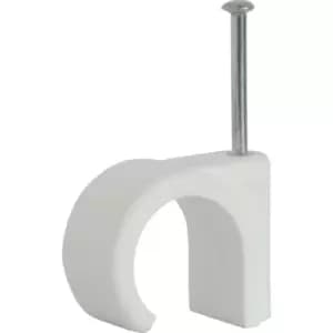 Talon Nail in Clip 10mm (100 Pack) in White Plastic
