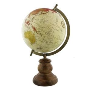 Emporium Globe with Metal & Wooden Base 20cm