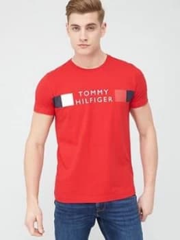 Tommy Hilfiger Rwb Stripe T-Shirt - Primary Red, Primary Red, Size 2XL, Men