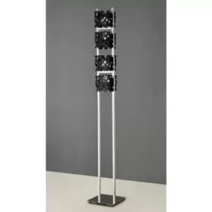 Tokio floor lamp 4 Bulbs G9, shiny Black / polished chrome
