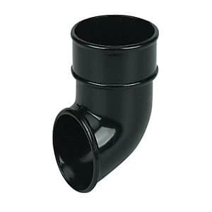 FloPlast RB3B Round Line Downpipe Shoe - Black 68mm
