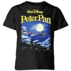 Disney Peter Pan Cover Kids T-Shirt - Black - 11-12 Years
