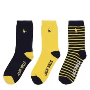 Jack Wills 3 Pack Crew Socks Child Boys - Yellow