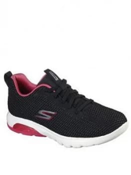 Skechers Go Walk Air Trainer - Black Hot Pink, Black/Hot Pink, Size 3, Women