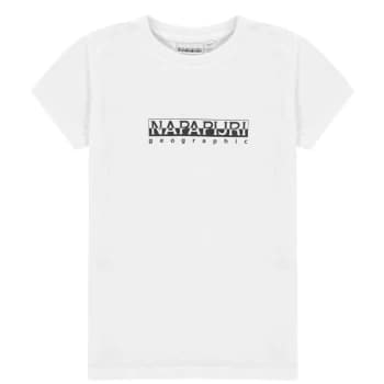 Napapijri Boys Small Box T Shirt - White