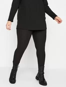 Yours Rib Legging - Black, Size 16, Women