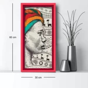 3060AHS-036 Multicolor Decorative Framed MDF Painting