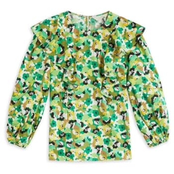 Ted Baker Gigie Print Top - Bright Green