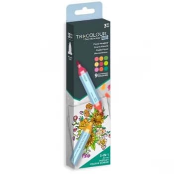 Spectrum Noir TriColour Aqua Marker Pen Set Floral Meadow Set of 3