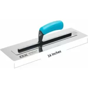 OX Pro Semi Flex Stainless Steel Trowel 16" / 405 x 125mm
