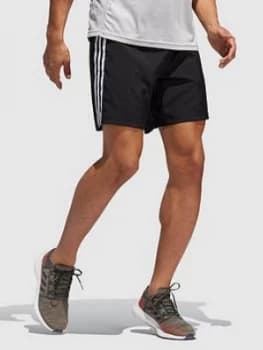 Adidas Run It 3-Stripe Shorts - Black