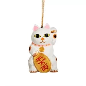 Lucky Cat Wooden Hanging Decoration