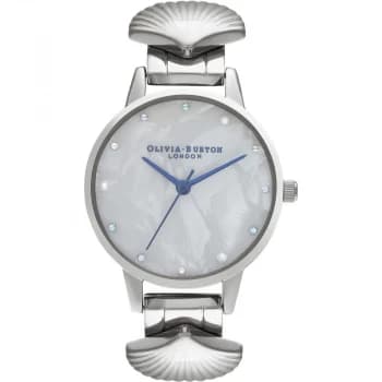 Ladies Olivia Burton Silver & Blue Details Watch