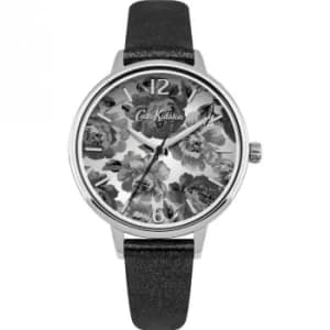 Ladies Cath Kidston Charcoal Peony Blossom Watch