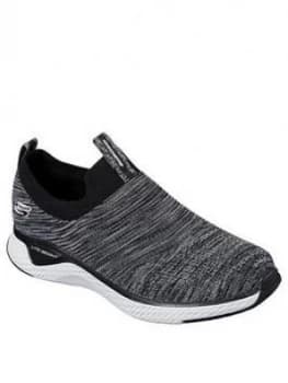 Skechers Solar Fuse Trainers - Black/White, Size 10, Men