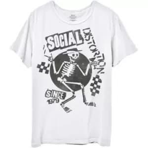 Social Distortion - Speakeasy Checkerboard Unisex XX-Large T-Shirt - White