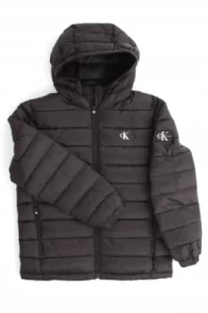 CALVIN KLEIN Black Nylon Softshell