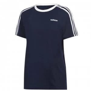 adidas Womens Essentials 3-Stripes T Shirt - Legend Ink
