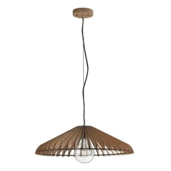 Fan Europe Lighting - Fan Europe CALDER Wire Frame Pendant Ceiling Light Wood 30x10.5cm