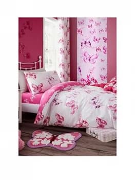 Butterfly Pink Reversible Duvet Set