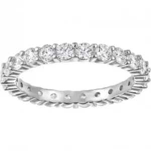 Ladies Swarovski Rhodium Plated Size L Vittore Ring