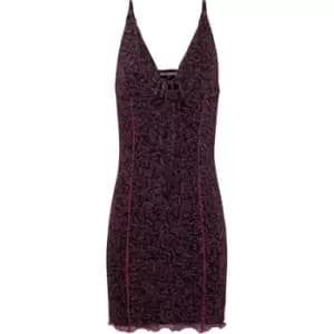 Tommy Jeans Tjw Clubbing Aop Mesh Bodycon - Pink