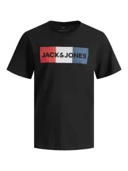 JACK & JONES Boys Logo T-Shirt Men Black