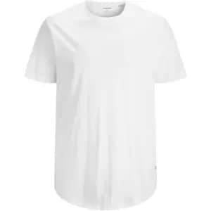 Jack and Jones Curved Hem Tee Plus Size - White