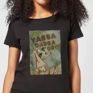 The Flintstones Yabba Dabba Doo! Womens T-Shirt - Black - L - Black