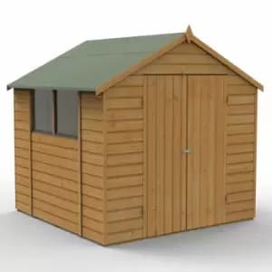 7' x 7' Forest Shiplap Dip Treated Double Door Apex Wooden Shed (2.32m x 2.12m)