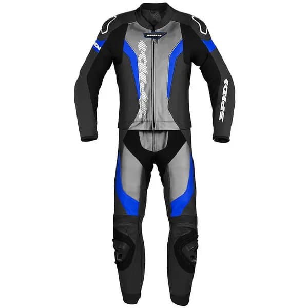 Spidi Laser Touring Two Piece Racing Suit Black Blue Size 54