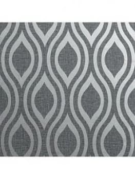 Arthouse Peel & Stick Luxe Ogee Gunmetal Silver