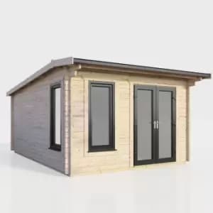 Power 12x14 Apex Log Cabin - Right Hand Door