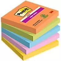 Post-it Sticky Z-Notes Boost Assorted 90 Sheets Pack of 5