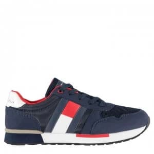 Tommy Hilfiger Tommy Low Flag Trainers - Blue 800