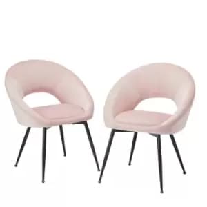 Leeds Plywood Lulu Dining Chair Pink (pack Of 2)