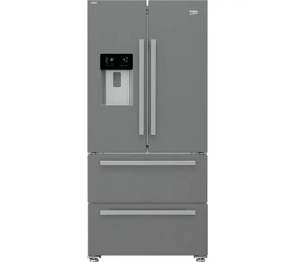 Beko HarvestFresh GNE460520DVPX 460L Frost Free American Style Fridge Freezer