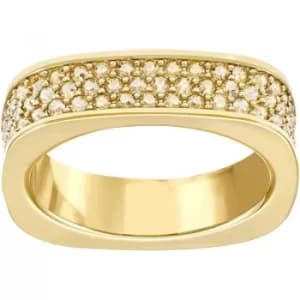 Ladies Swarovski PVD Gold plated Size L.5 Vio Ring 52