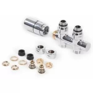 Terma - Integrated Valve set 1/2 x 15 Right Hand Straight trv Chrome