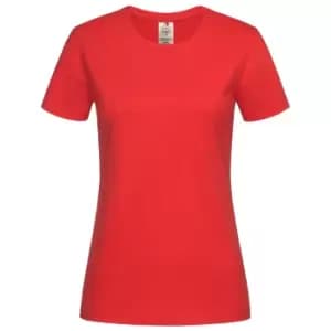 Stedman Womens/Ladies Classic Organic T-Shirt (L) (Scarlet Red)