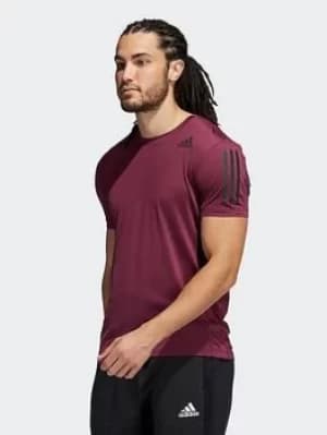 adidas Techfit 3-stripes Fitted T-Shirt, Red, Size 2XL, Men