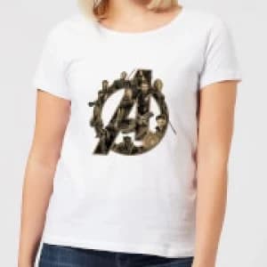 Marvel Avengers Infinity War Avengers Logo Womens T-Shirt - White - 3XL
