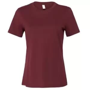 Bella + Canvas Womens/Ladies Jersey Short-Sleeved T-Shirt (S) (Maroon)
