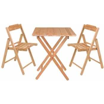 Teak Wood 3 Pcs. Folding Bistro Set - Tramontina